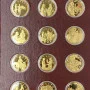 VERY RARE GENIUS OF THOMAS JEFFERSON 24K Gold Plating on STERLING PROOF SET 1976