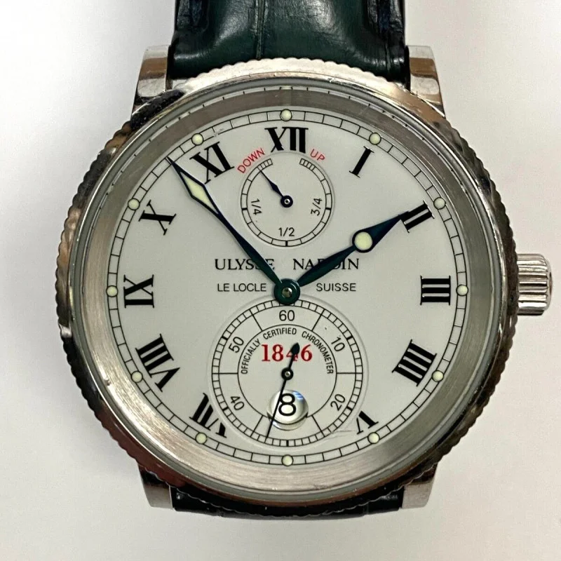 Ulysse Nardin Marine Chronomaster Ref-263-22 Automatic 38mm White Dial B&P