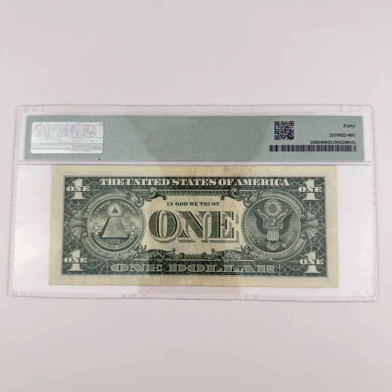 1957A $1 Silver Certificate Fr. 1620 CA Block PMG 40 EPQ Smith/Dillon C33164990A