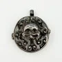Antique Handmade Sterling Silver Kraken Pill Box / Trinket Box Pendant