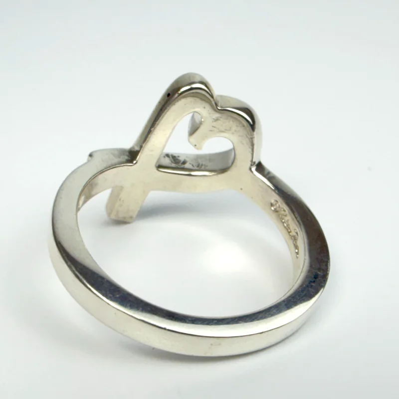 Tiffany & Co. Paloma Picasso Loving Heart Sterling Silver Ring - Size 9,75