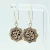 Vintage Sterling Silver Om Symbol Radiating Sunburst Earrings - French Wire Hook