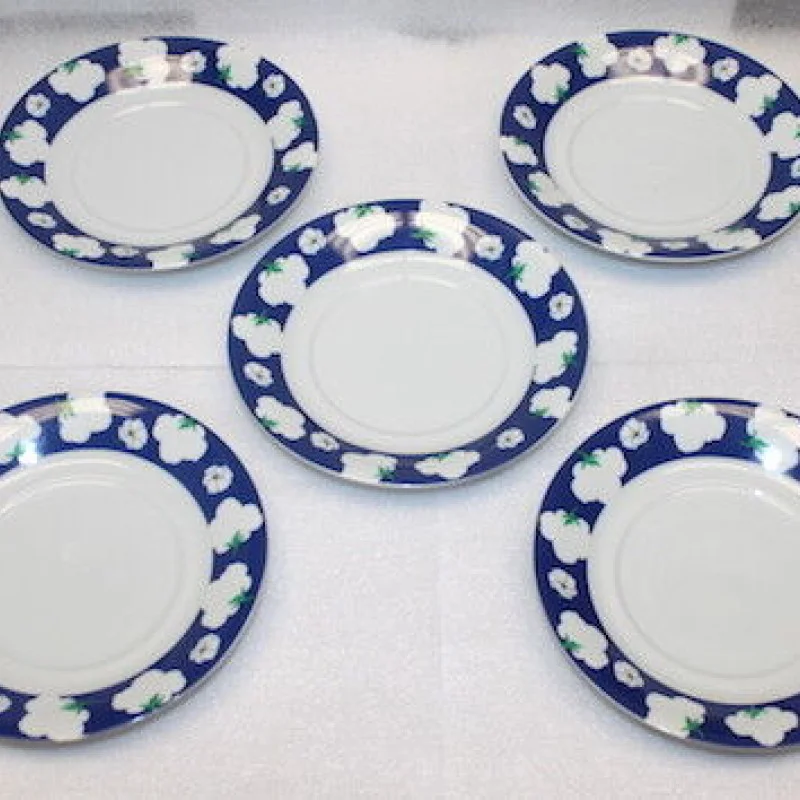 Tiffany & Co Nichimen's 100th Anniv. Porcelain Cup & Saucer 10 Piece Set & BOX