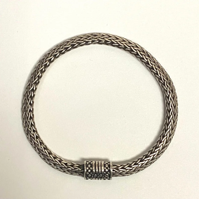 GT Men's Classic Flat Silver Bracelet