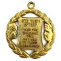 VTG goldtone 1974 Mizrachi Womens Organization of America dangle