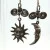 Handmade Sterling Silver Sun and Moon Face Earrings with Wire Spiral Details