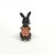 BUNNY FIGURINES SET ONE HAS FLOWERS IN HAND