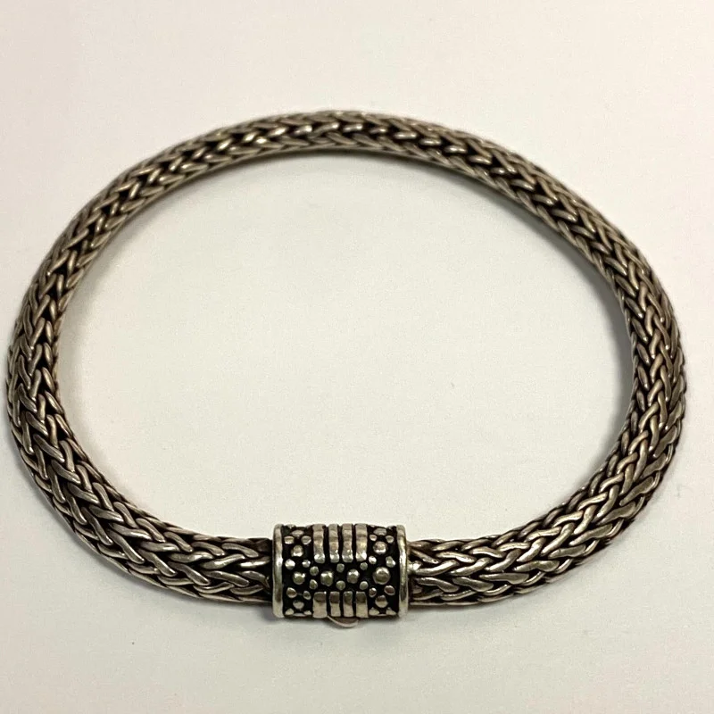 GT Men's Classic Flat Silver Bracelet