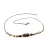 Vintage Sterling Silver 925 & Golden Ball Filigree Tube Beaded Necklace - 15"