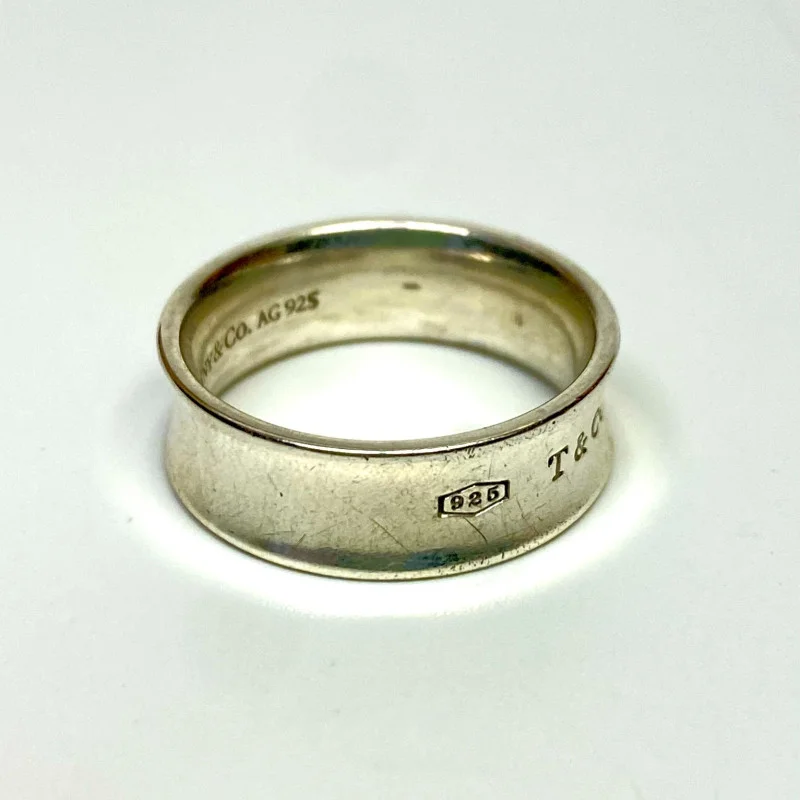 Tiffany & Co. 1837 Wide Ring in Sterling Silver Concave Band - Size 7.5
