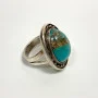 Vintage Sterling Silver Turquoise Ring Size 6.5