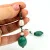 Vintage SX 925 THAI Pearls and Natural Green Round Beads Dangle Hook Earrings