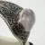 Vintage 925 Sterling Silver Filigree Cuff Bracelet Natural Pink Gemstone