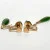 Vintage 10k Rose Gold Green Jade Dangle Earrings Chinese non-pierced