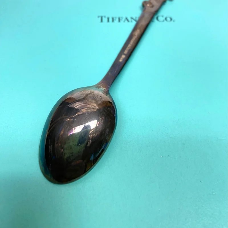 Tiffany & Co Sterling Silver Racing Cars Baby Spoon