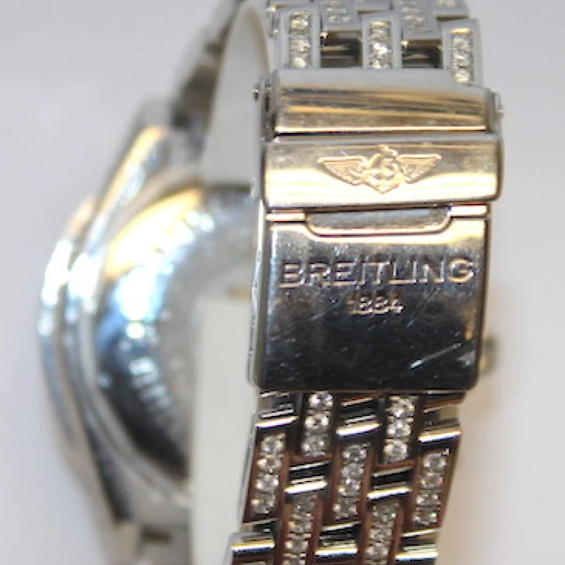 Breitling Crosswind Chronometer Stainless Steel 10.00 ct Diamond Watch