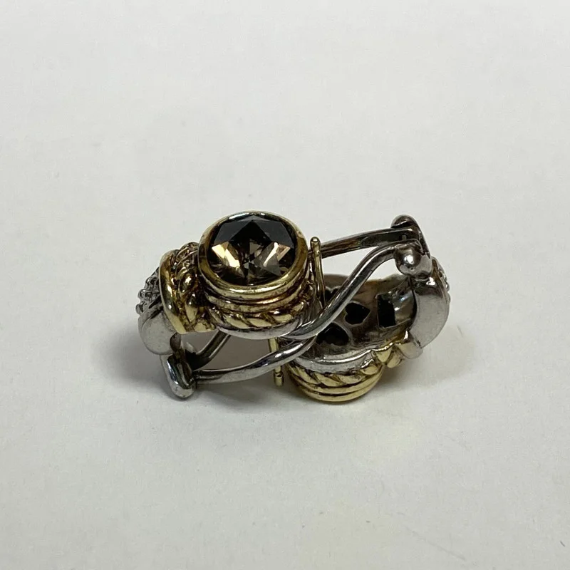  18K Judith Ripka  Designed With Sterling Silver  925 & Gemstone Earrings