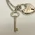 Rare Tiffany & Co Silver Heart Arc Padlock Charm and Key Necklace, 16 Inches