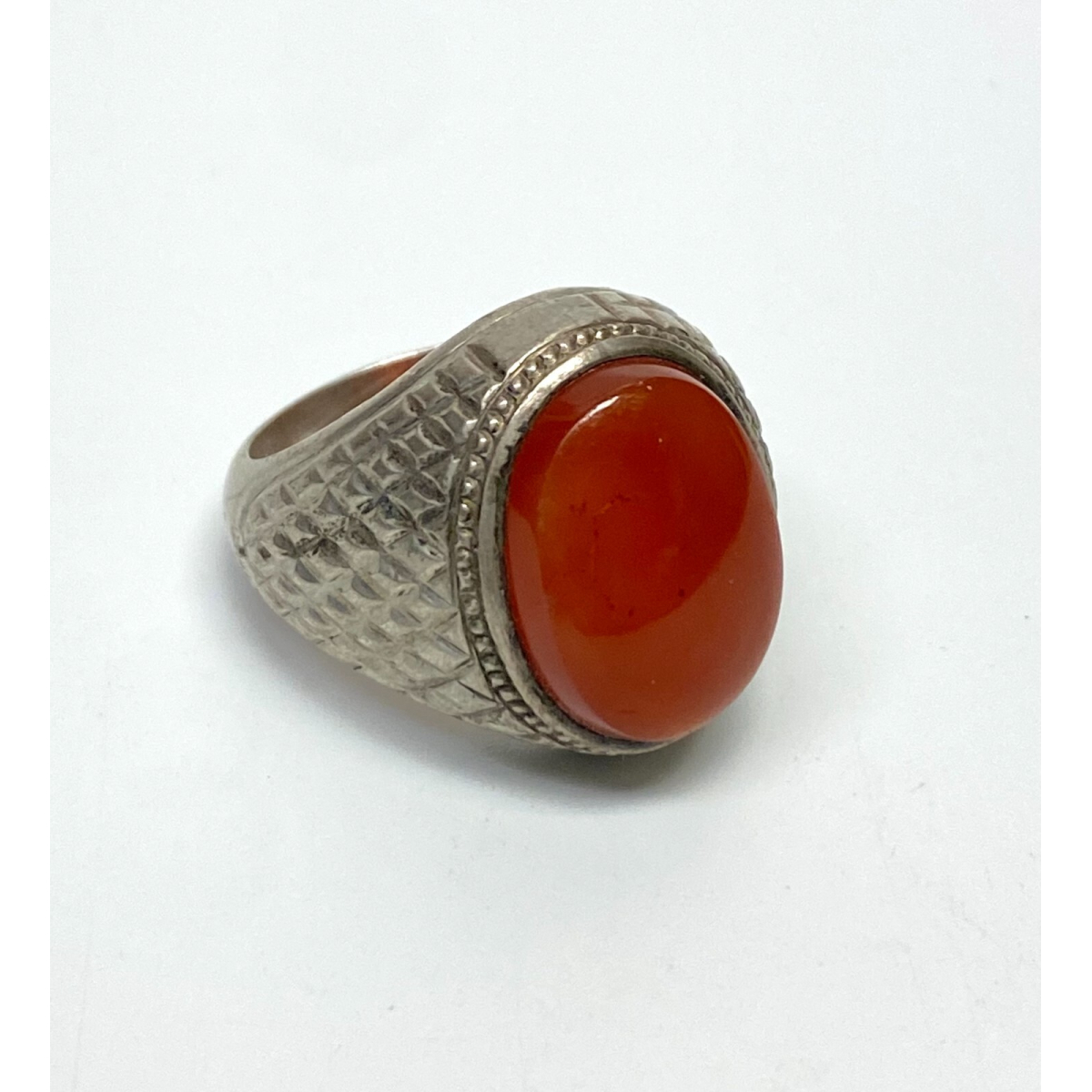 Agate Stone Sliver Ring - 9.5