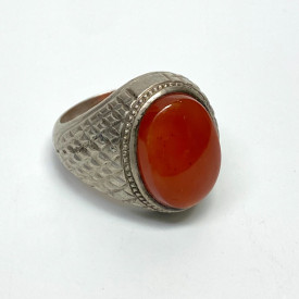 Agate Stone Sliver Ring - 9.5