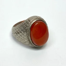 Agate Stone Sliver Ring - 9.5