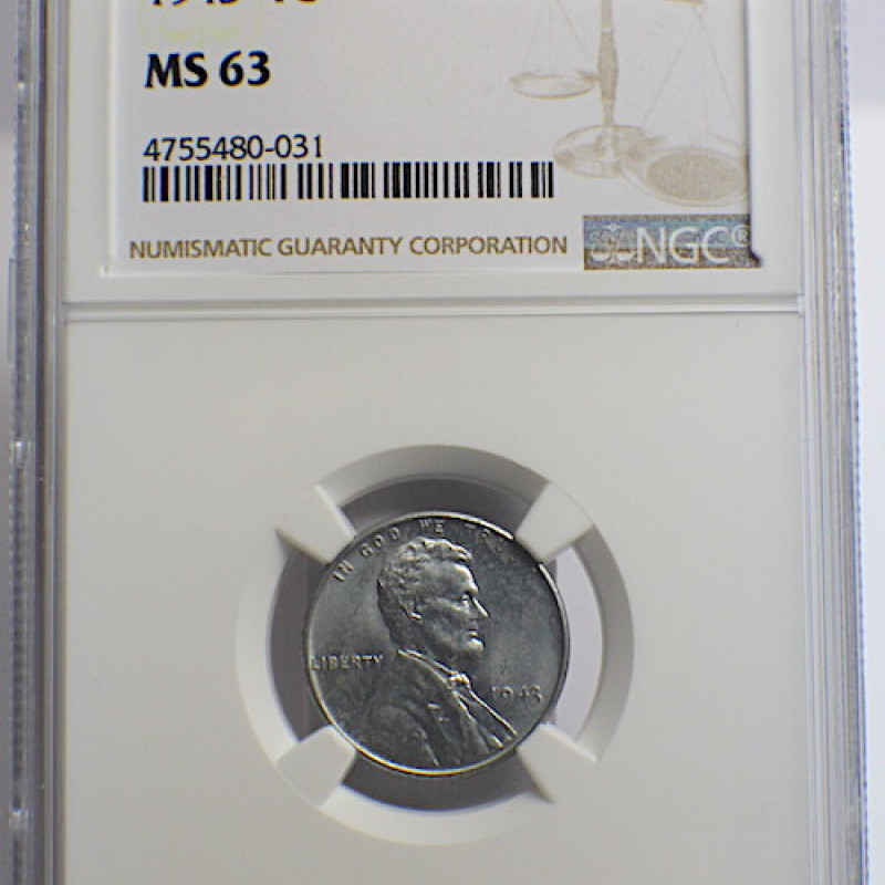 1943 NGC MS 63 LINCOLN WHEAT 1C  1943 NGC MS 63 LINCOLN WHEAT 1C