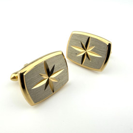 Vintage Swank Roger Lewis Shope Gold Tone Cuff Links Swank