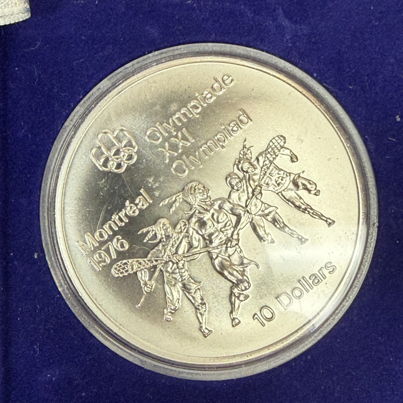 1976 Montreal Olympics Series III Les Premiers Sports Canadiens 4-Coin Silver Se