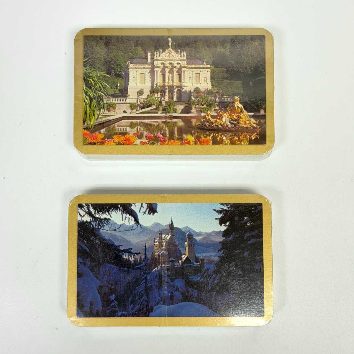 1980s Altenburg-Stralsunder 2 Deck Photo Back Playing Cards Bavarian Castles - ASS Altenburger