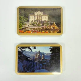 1980s Altenburg-Stralsunder 2 Deck Photo Back Playing Cards Bavarian Castles