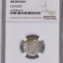 NGC AU DETAILS 1964 D 10C "BLUNT 9 CLEANED"