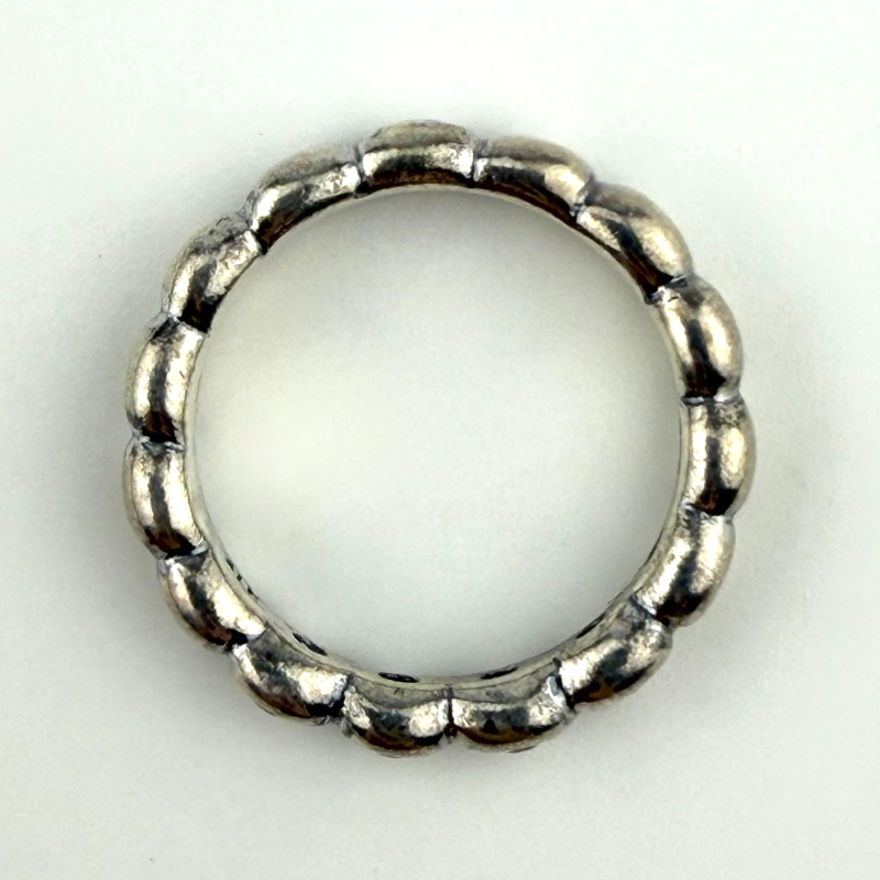 Pandora ALE Sterling Silver Hope CZ Stackable Band Ring Size 9