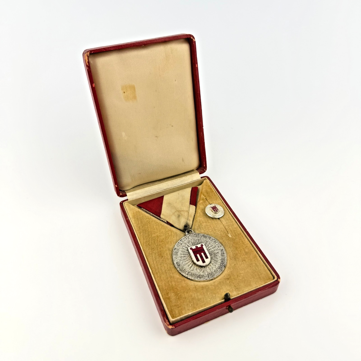 Rare Vintage Vorarlberg Tourism Merit Medal & Lapel Pin Set in Case - Austria