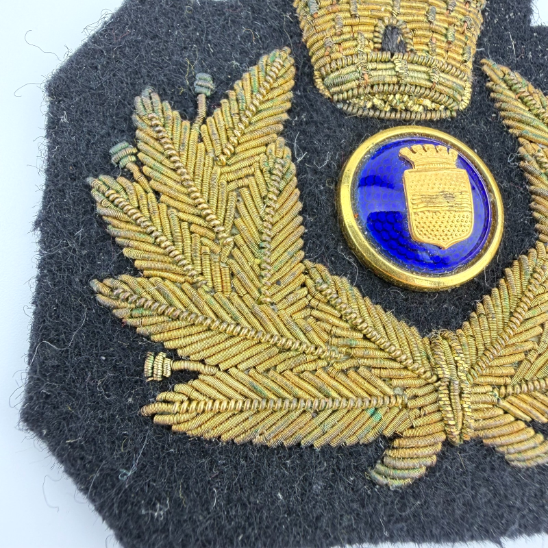 Vintage Danish Fire Brigade Cap Badge, Municipal Fire Dept Patch, Denmark