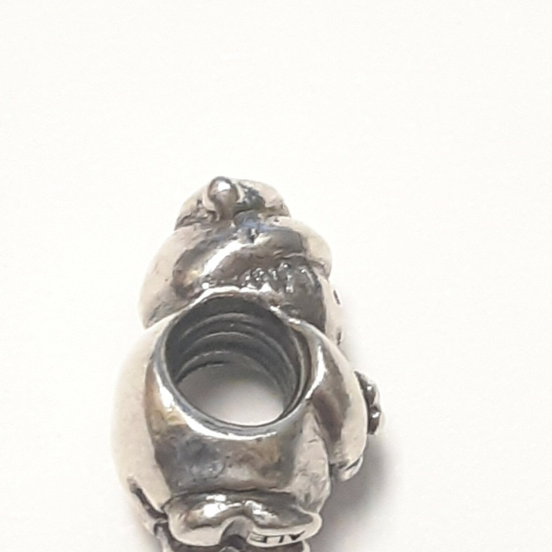 Sterling Silver Little Boy with flower Symbol Screw-on Bead for Charm Bracelets