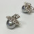 Silver Clip-On Earrings CZ and Faux Perl