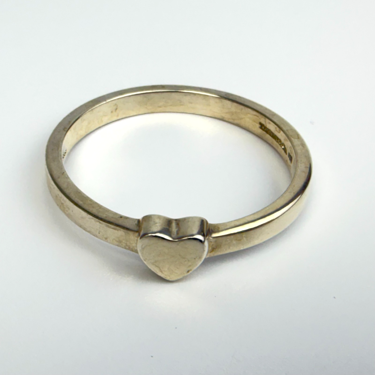 Tiffany & Co. Sterling Silver Paloma Picasso Modern Heart Ring Size 14.25