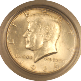 Liberty Half Dollar 1964 Kennedy Silver #004