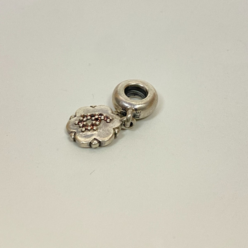 Pandora Silver Special Number 6 Dangle with Garnet - 790550GA6