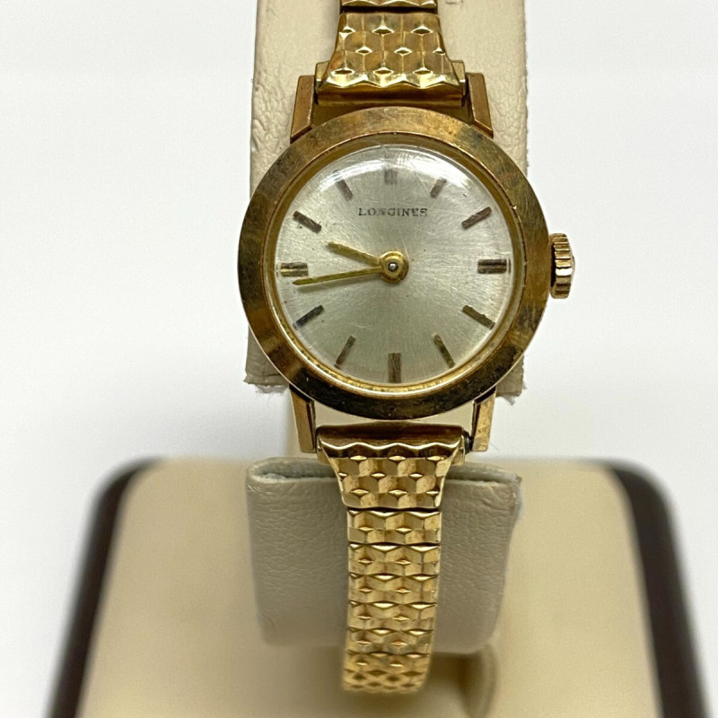 Longines Ladies 10k Gold Filled Case & Band, Mechanical Wind Up Watch, Working