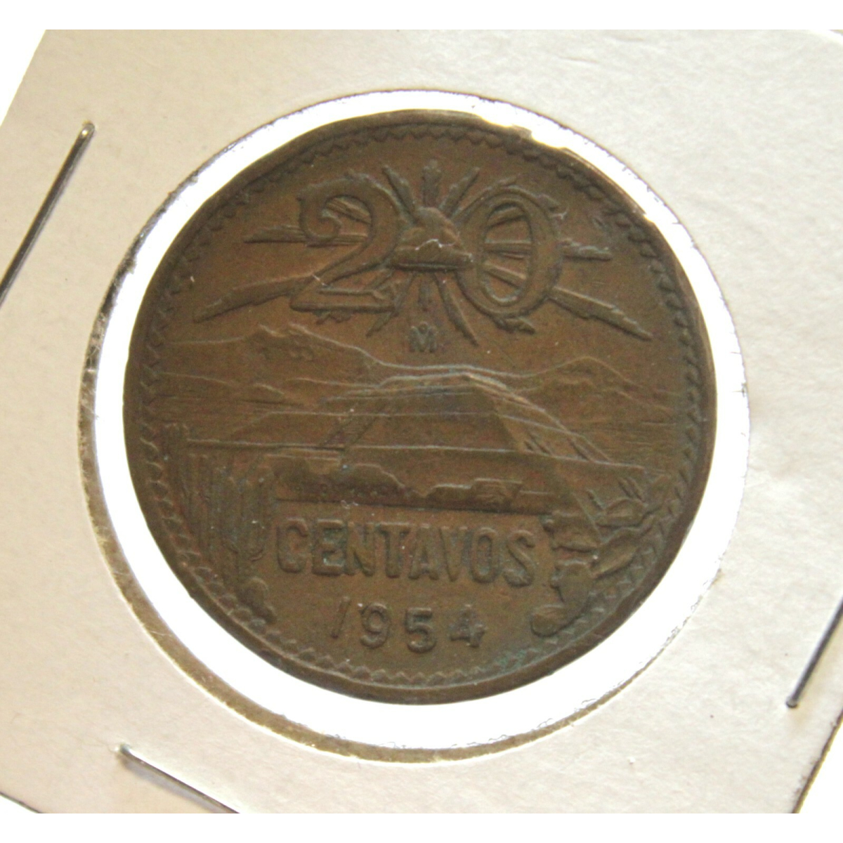  1954 Mexico ESTADOS UNIDOS MEXICANOS 20 Centavos KM# 439   #22
