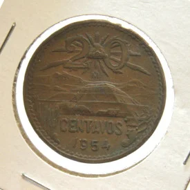  1954 Mexico ESTADOS UNIDOS MEXICANOS 20 Centavos KM# 439   #22