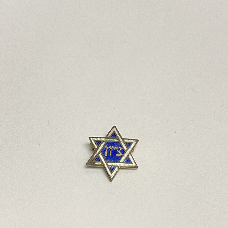 Jewish Star Custom Jewelry With Blue & Silver Plated Enamel Brooch Jewish Star Custom Jewelry With Blue & Silver Plated Enamel Brooch