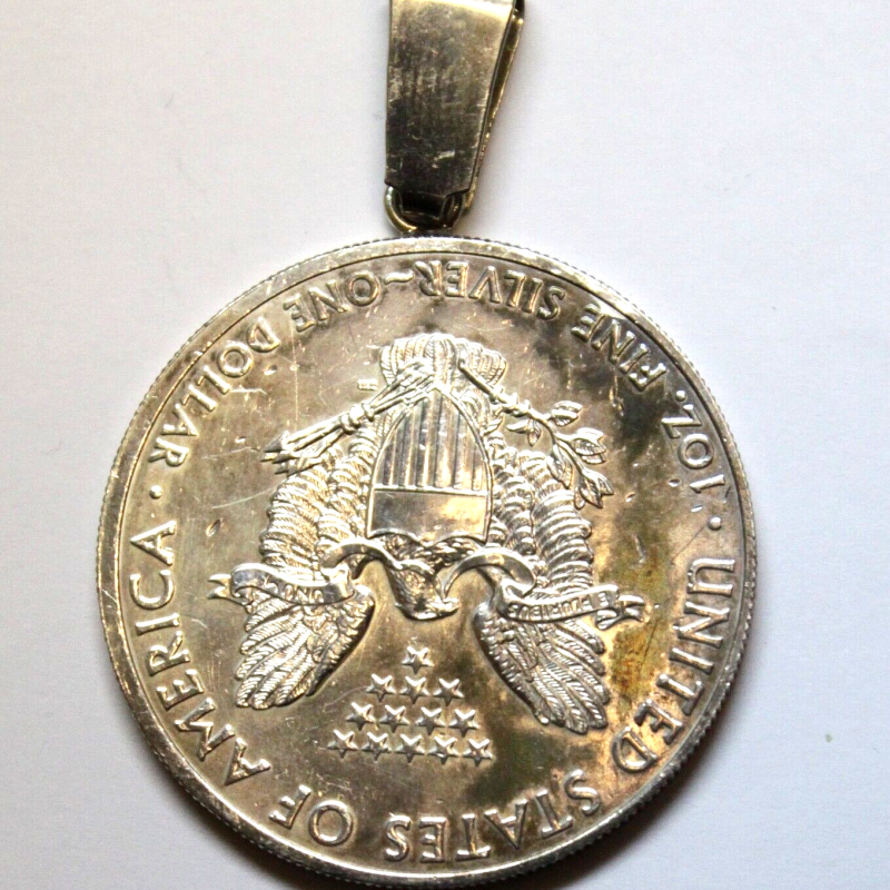 Pendant 2012 American Silver Eagle 1 Troy Oz .999 Fine Silver Pendant 2012 American Silver Eagle 1 Troy Oz .999 Fine Silver