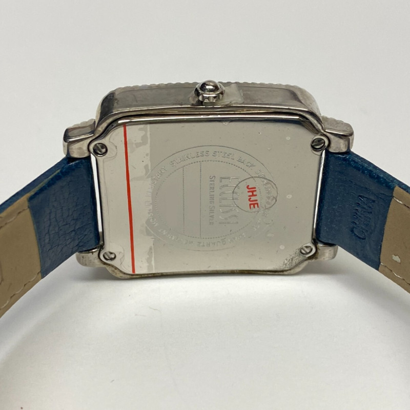 Ecclissi Sterling Silver Women’s Square Watch Blue MOP dial & Leather Band Ecclissi Sterling Silver Women’s Square Watch Blue MOP dial & Leather Band