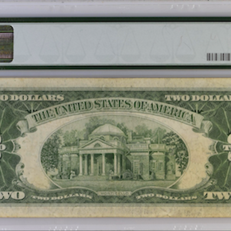 FR#1508 $2 1928 G LEGAL TENDER NOTE (EA BLOCK) 35 CHOICE VERY FINE