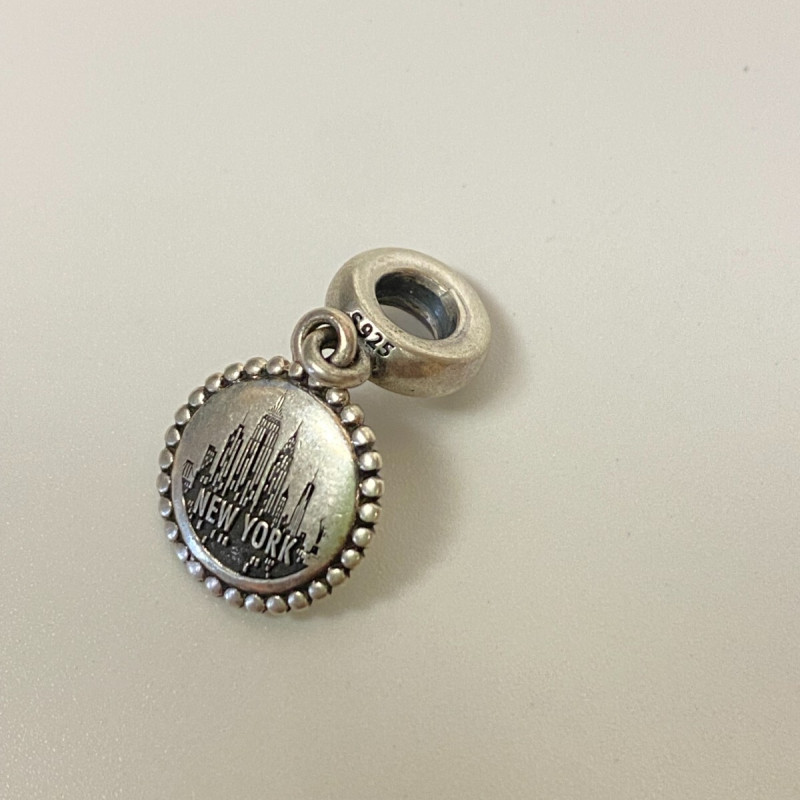 Pandora New York NY City USA America Silver Dangle Charm 791169 RARE Pandora New York NY City USA America Silver Dangle Charm 791169 RARE