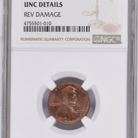 2007 LINCOLN MEMORIAL D 1C NGC UNC DETAILS REV DAMAGE