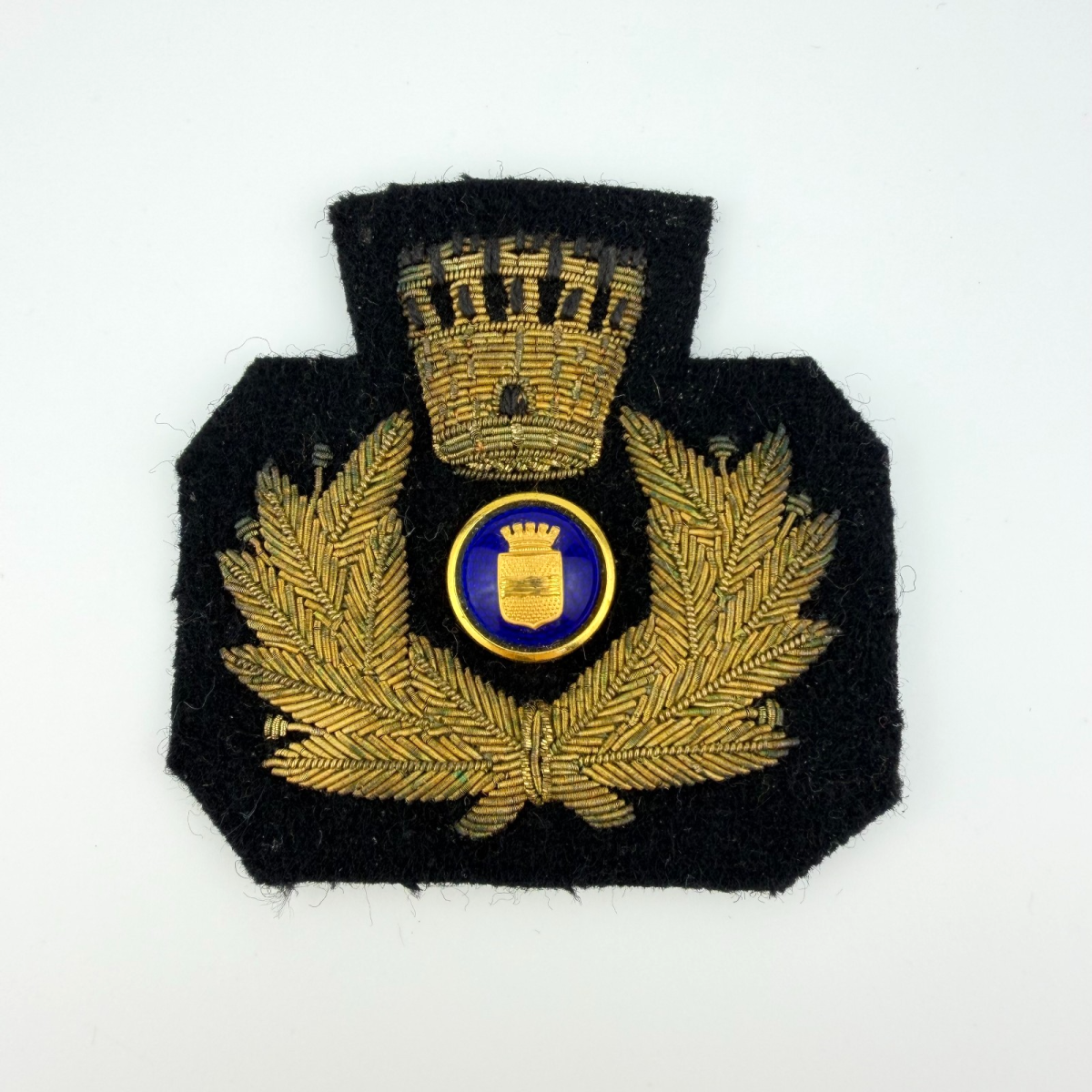 Vintage Danish Fire Brigade Cap Badge, Municipal Fire Dept Patch, Denmark