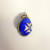 Small Antique Sterling Silver Enamel Egg Pendant (BLUE WITH STARS) Small Antique Sterling Silver Enamel Egg Pendant (BLUE WITH STARS)